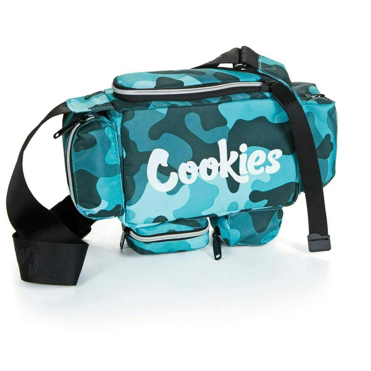 Cookies Co. - Mint Camo Vertex Ripstop Nylon "Smell Proof" Shoulder Bag w/Multi Pockets - Mint Ca...