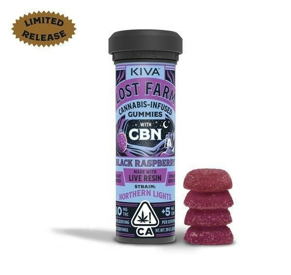 Black Raspberry w/ Northern Lights CBN Live Resin - 10 Pack Chews THC/CBN