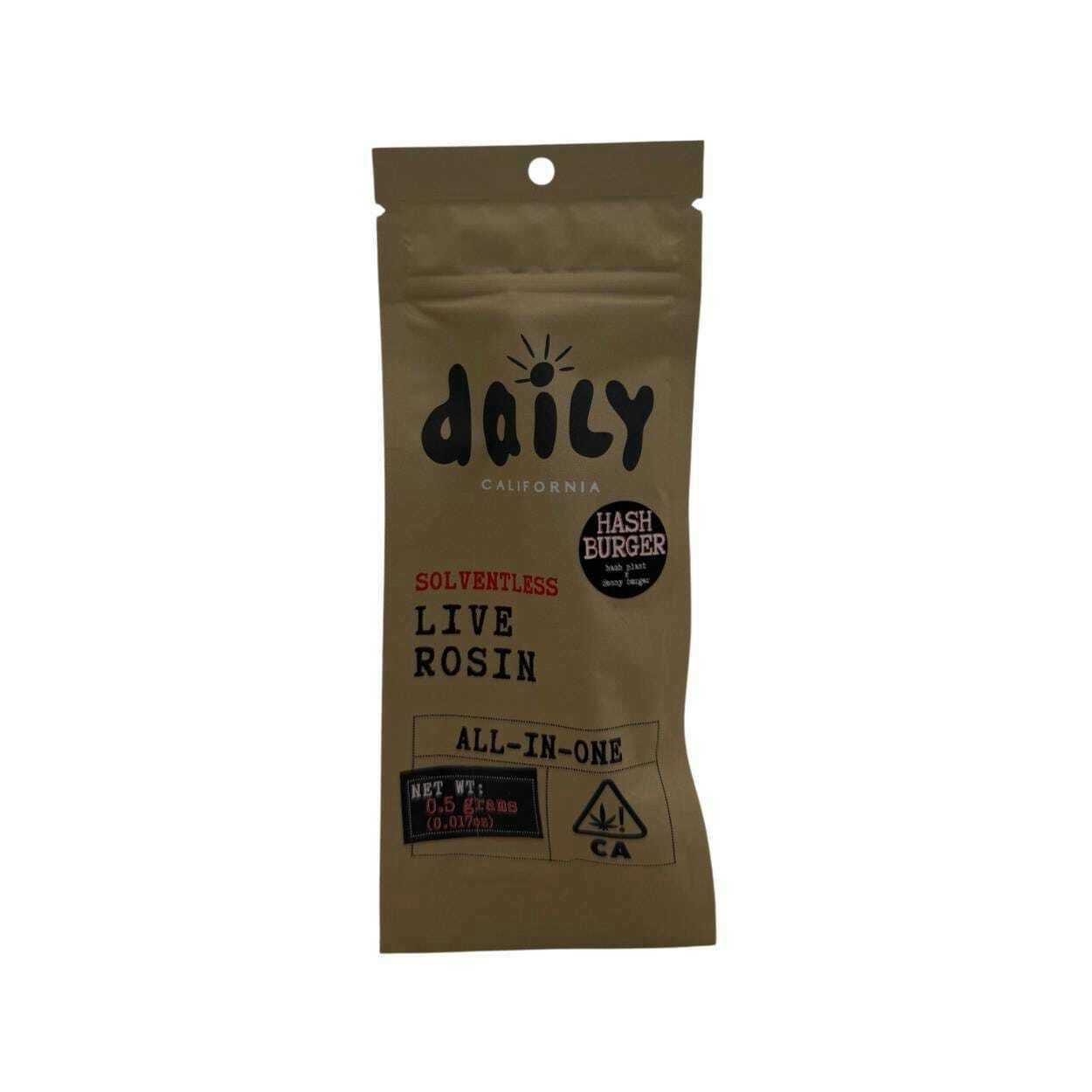 Daily - Hashburger - .5g Rosin Disposable - 1g Cart - Hybrid