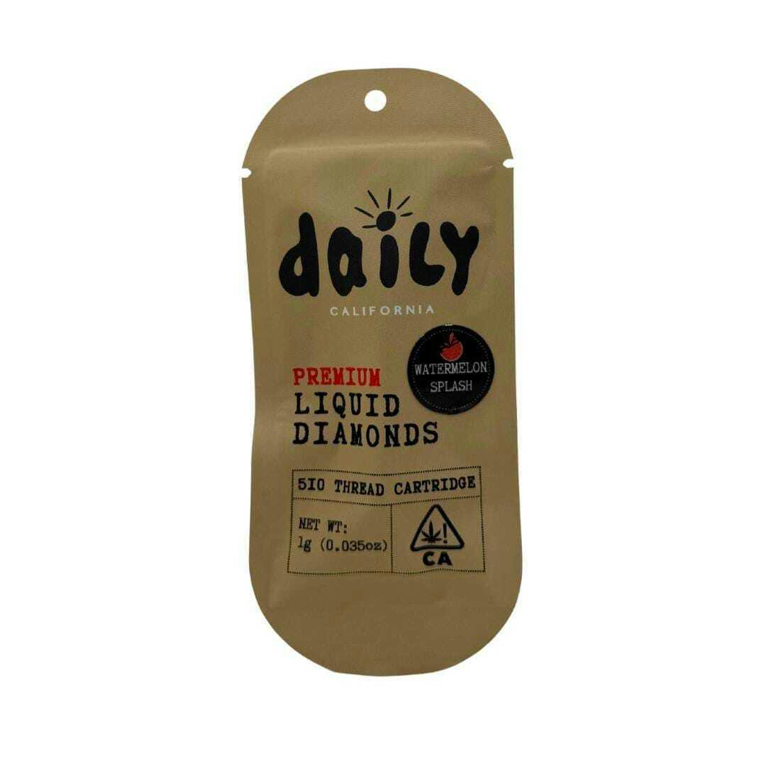 Daily - Watermelon Splash - 1g Liquid Diamonds Cartridge - 1g Cart - Hybrid