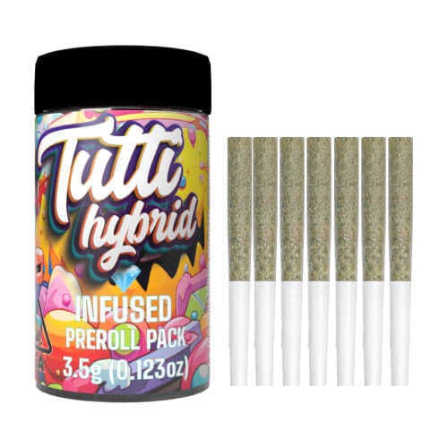 Tutti - Strawberry Lemonade - 3.5g Diamond Infused Preroll-Pack - Indica Infused Preroll Pack
