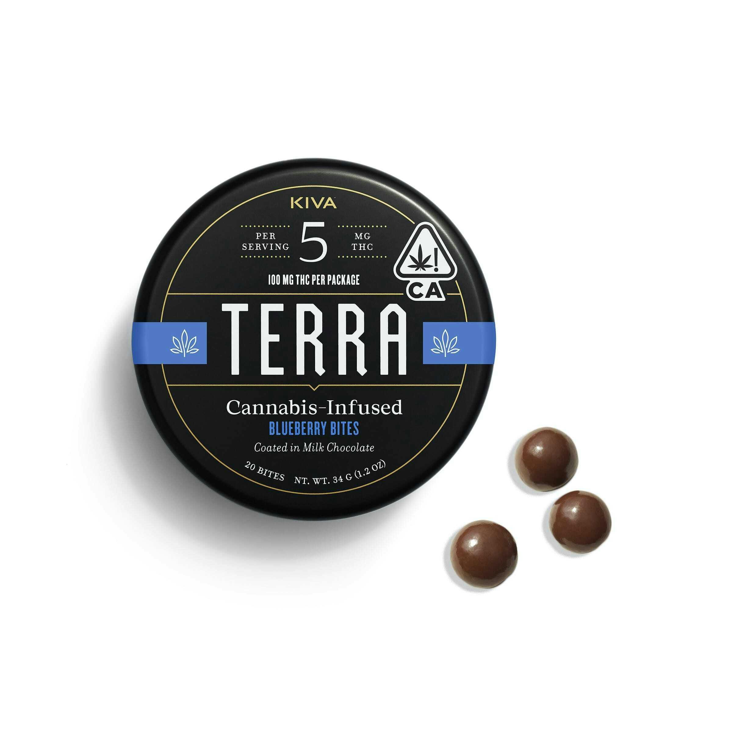 Chocolate Blueberry bites - 100mg - 20-Piece Bites Hybrid
