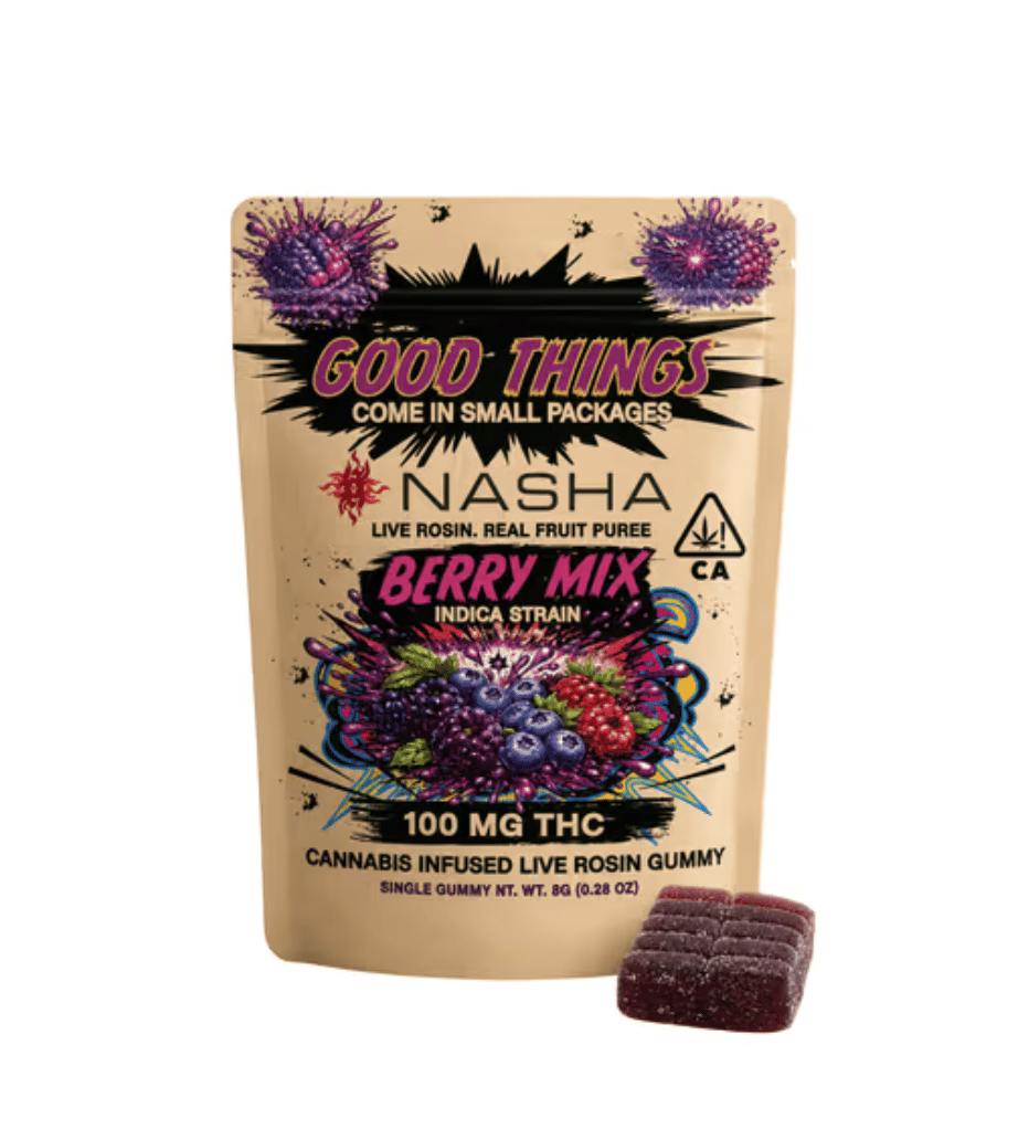 Nasha - Canal Street Runtz(Mixed Berry) - 100mg Rosin Single Gummy - Single - Indica