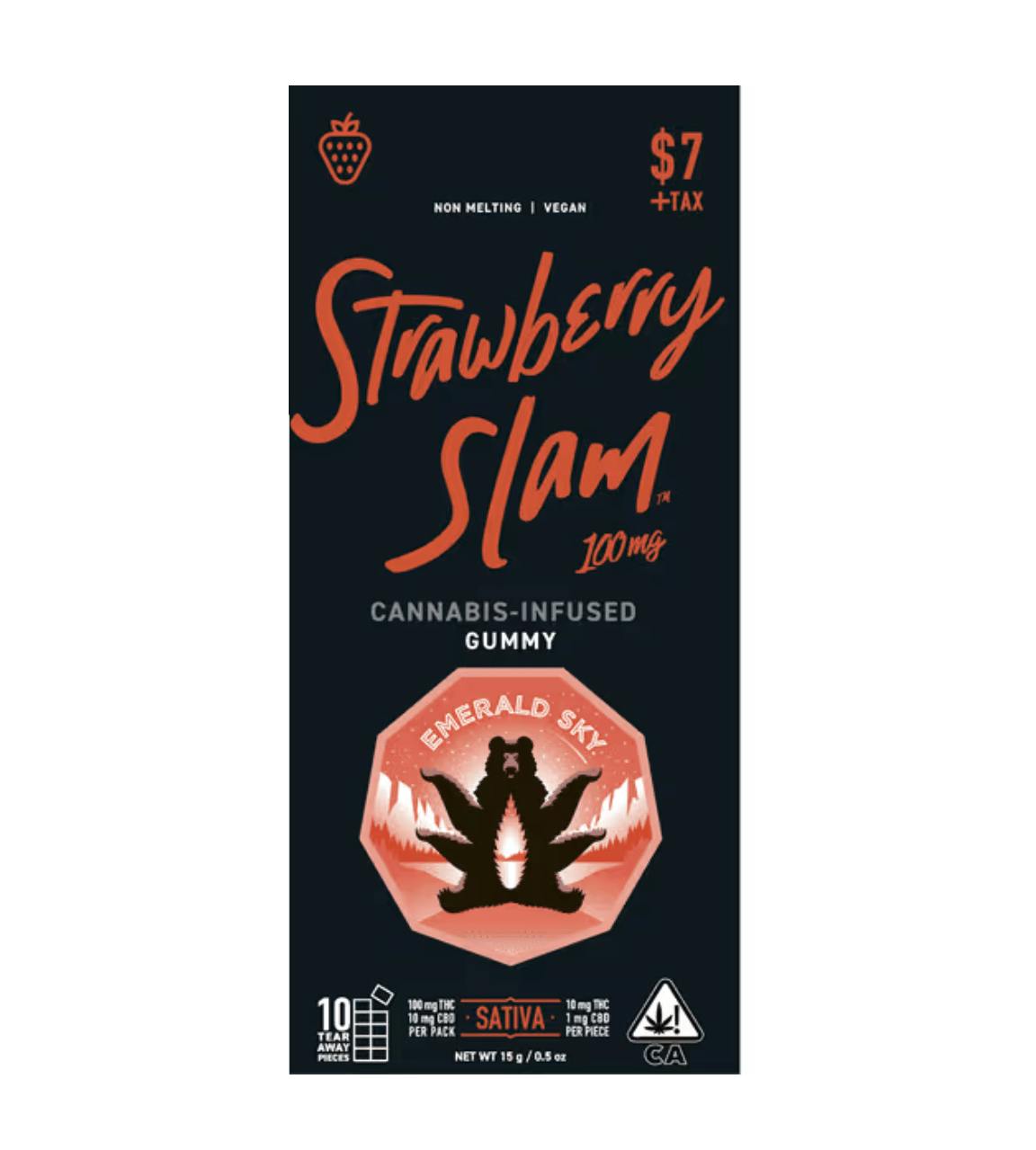 Emerald Sky - Strawberry Slam - 100mg Single Gummy - Single Gummy - Sativa