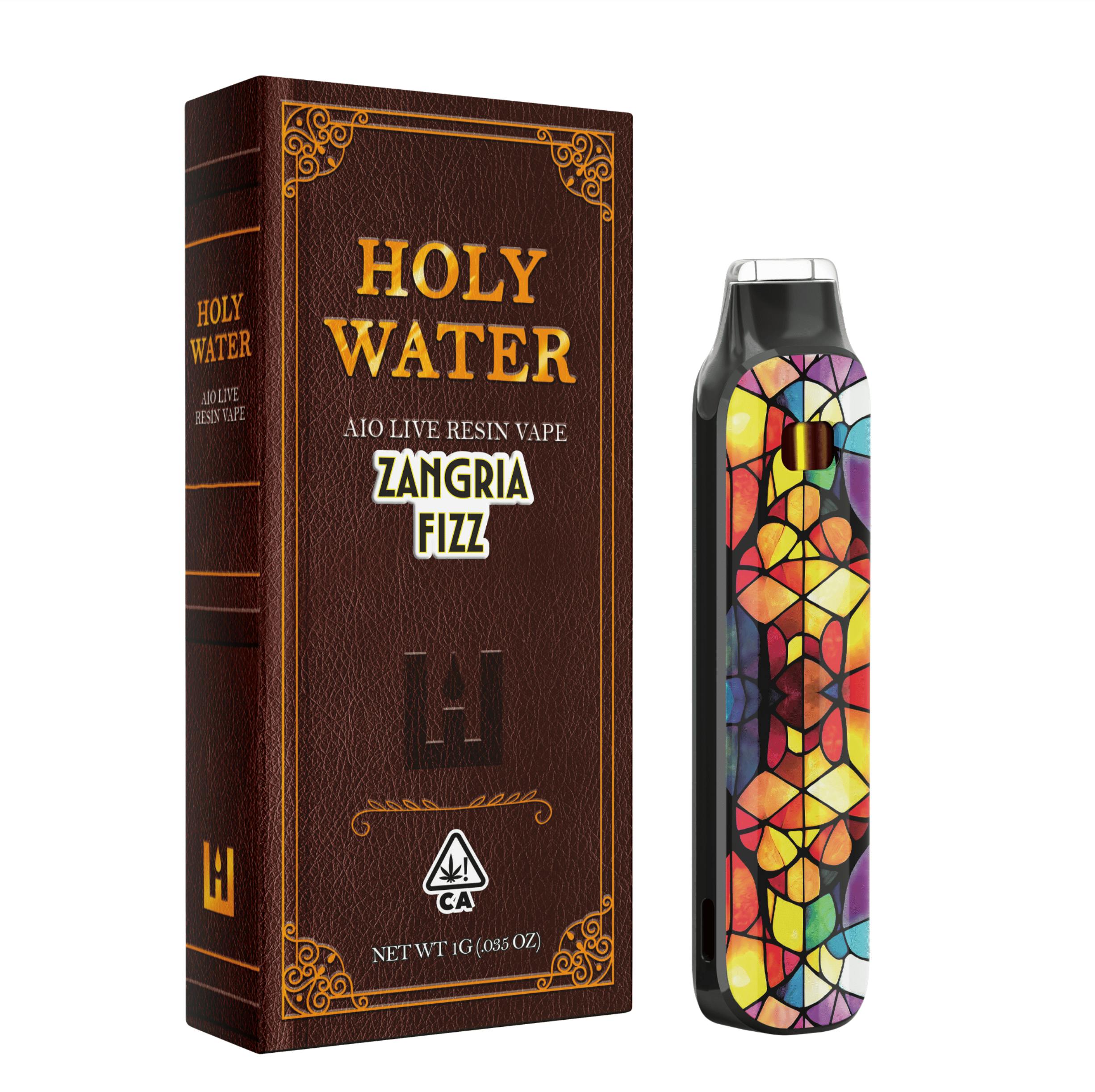 Holy Water - Zangria Fizz - 1g Live Resin Disposable - 1g LR Dispo - Sativa