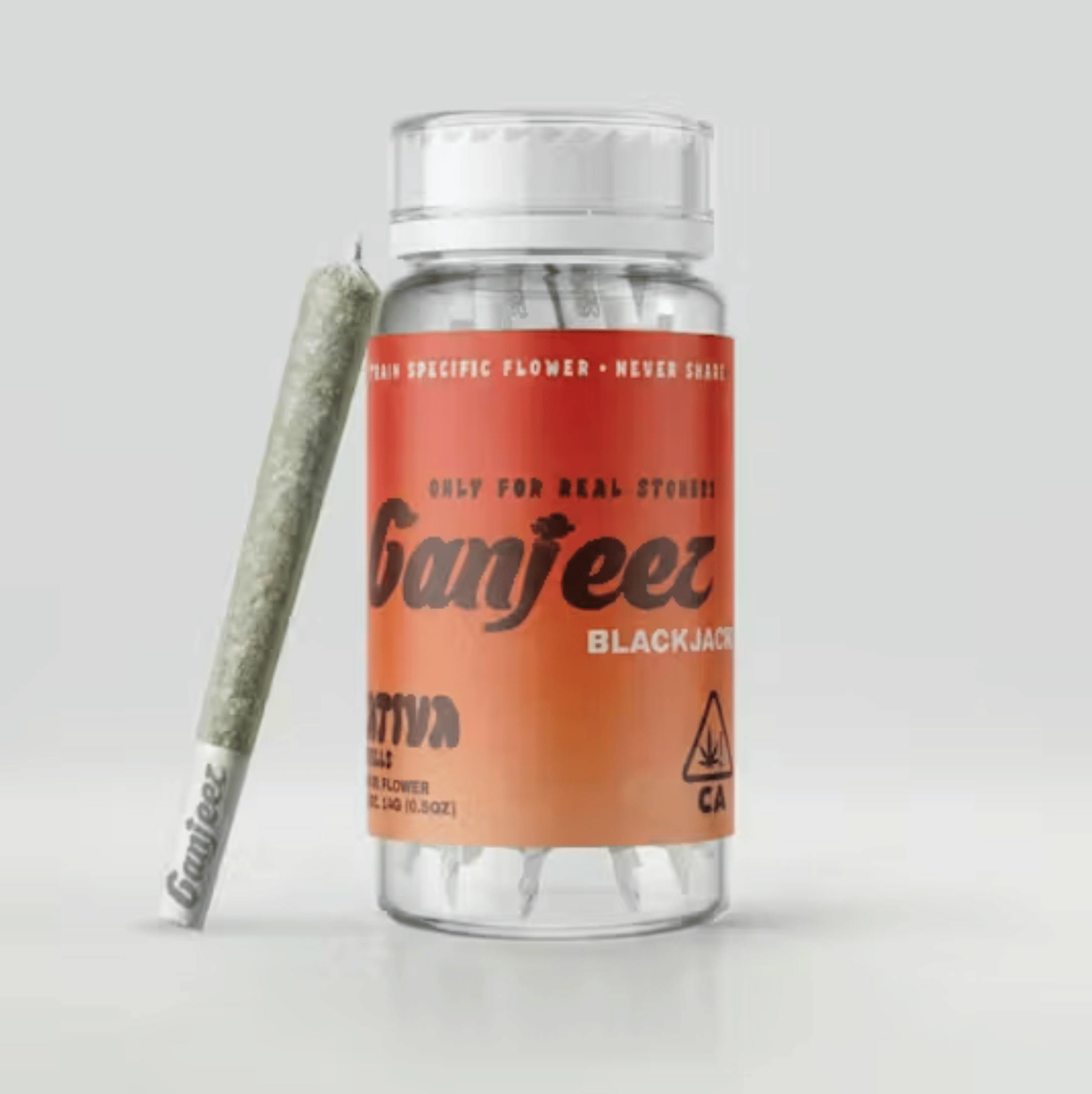 Ganjeez - Black Jack - .5g Prerolls(14pk) - PR Pack - Sativa