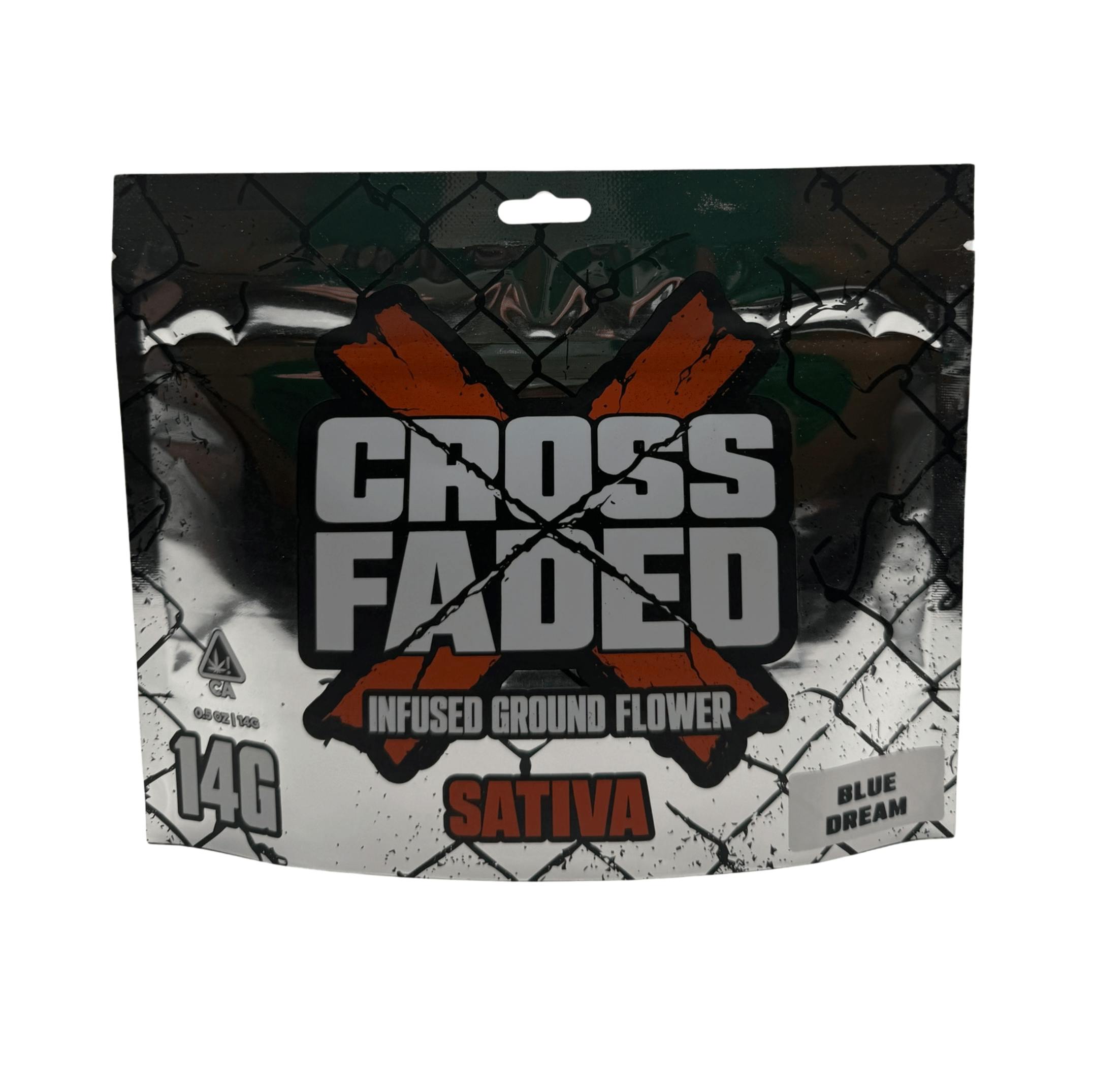 Cross Faded - Blue Dream - 14g Infused Pre Ground - Infused PG - 14g Sativa