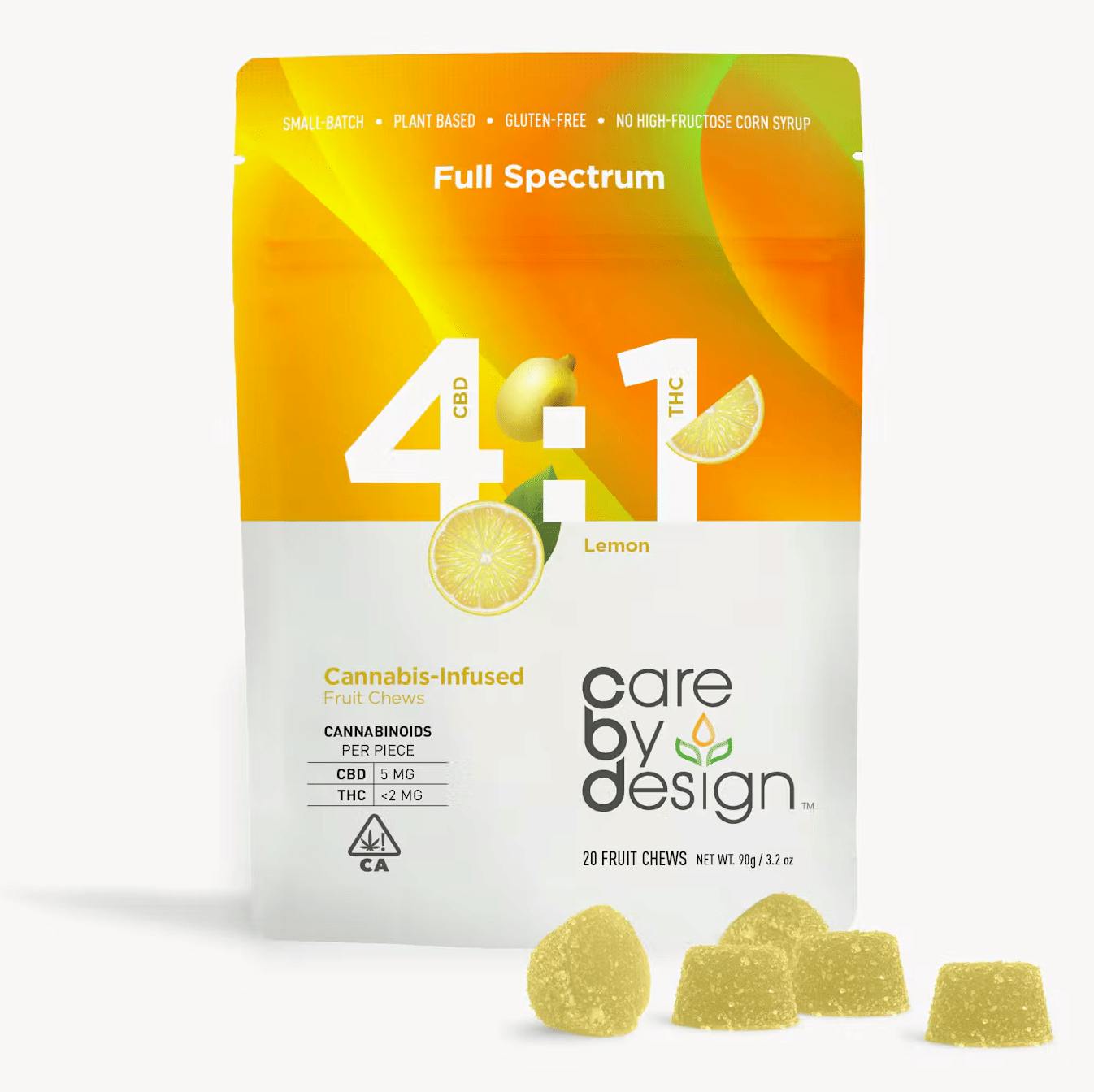 Care By Design - 4:1 CBD Lemon Gummies - 25mg - 1:1 Gummy