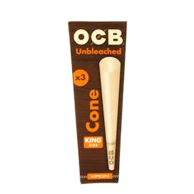 OCB Virgin Unbleached Pre-Rolled King Size Cone - 3 Pack