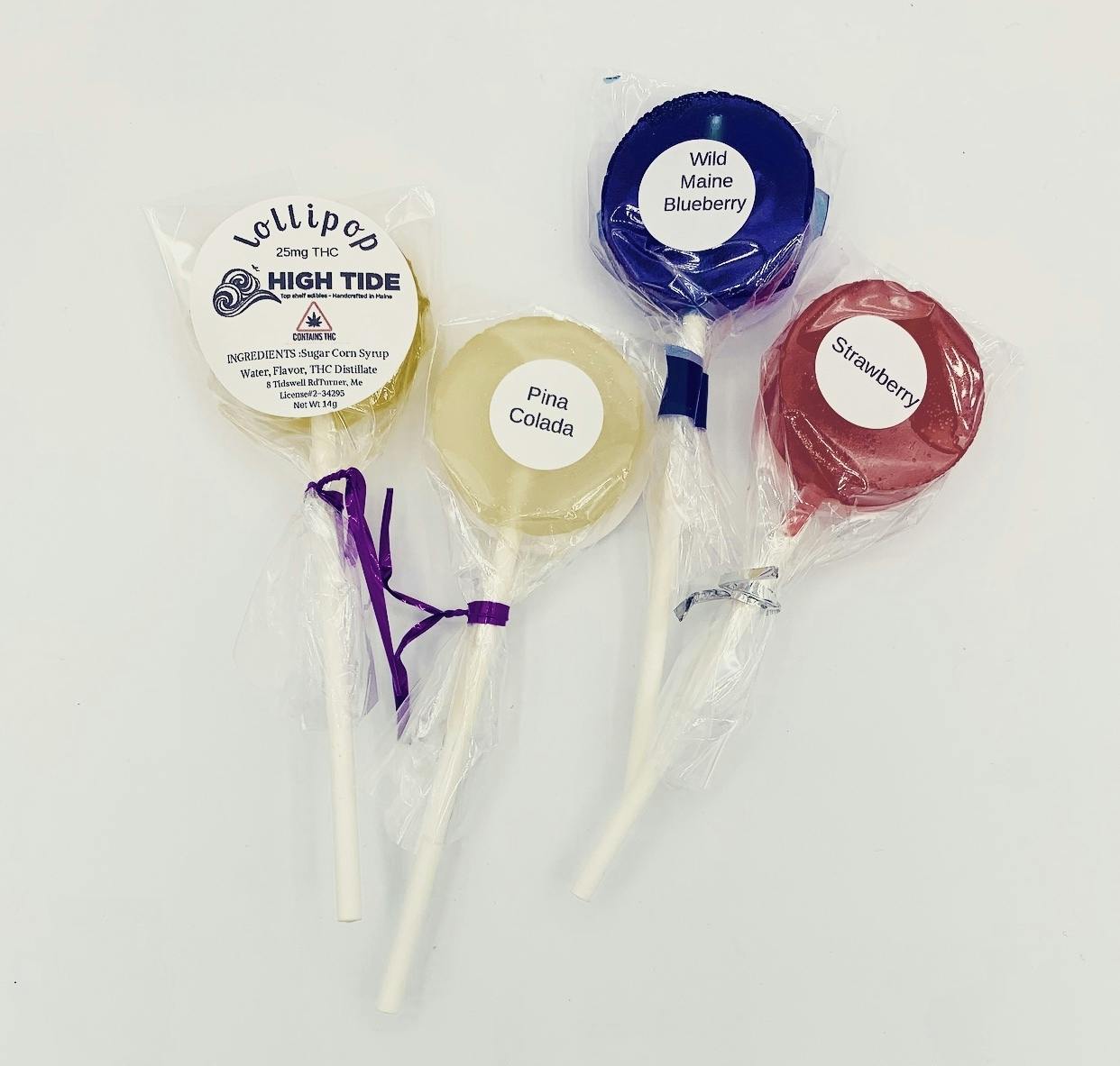 High Tide lollipop 25mg - Strawberry at JAR Cannabis Co. Dispensary (Medical) - Windham