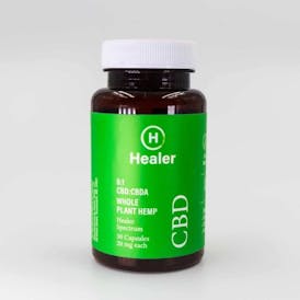 Healer CBD Capsules - 20mg 30 Caps 600mg bottle