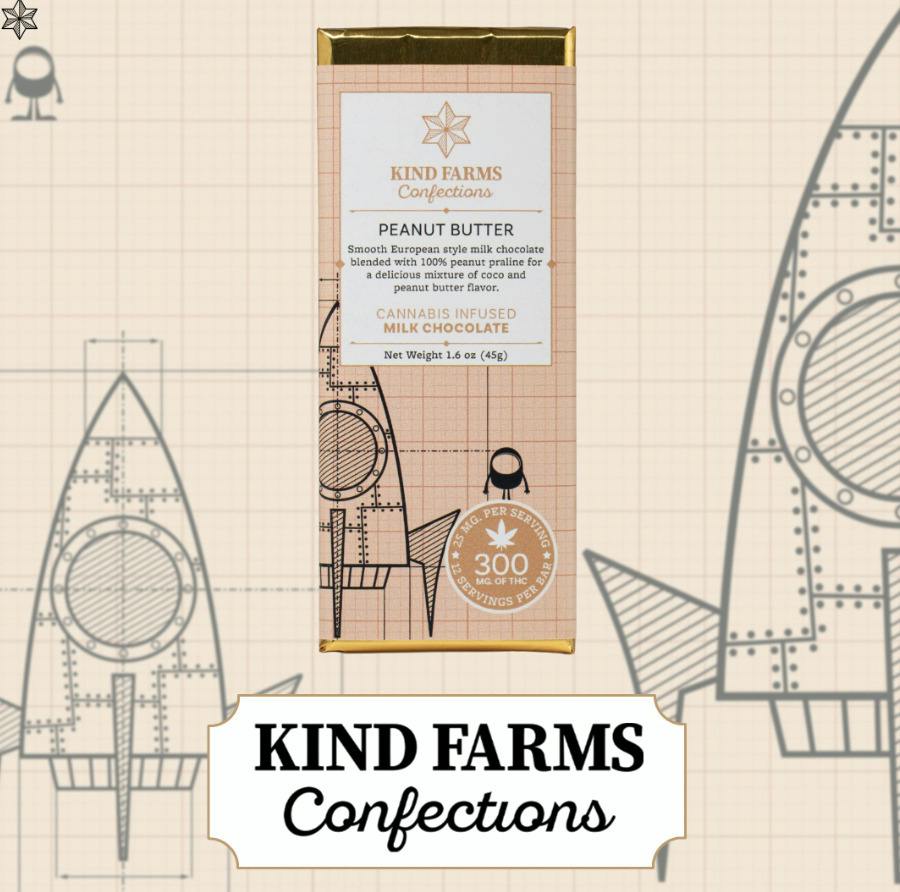Kind Farms Peanut Butter Chocolate Bar 300mg THC