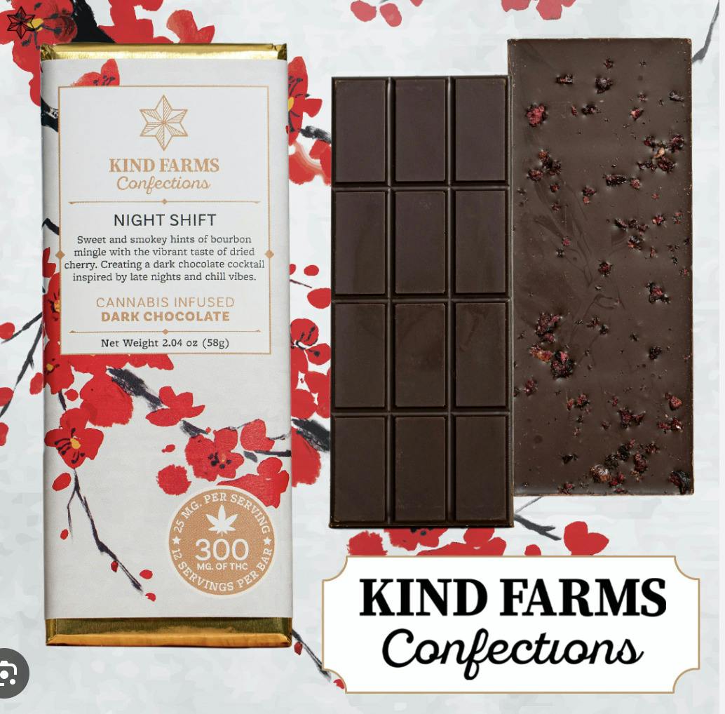 Kind Farms Raspberry Cheesecake Chocolate Bar 300mg THC