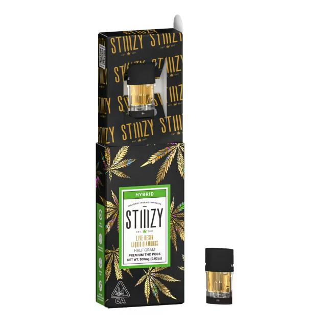 STIIIZY PURPLE ZLUSHIE LIVE RESIN LIQUID DIAMONDS VAPE POD 0.85G