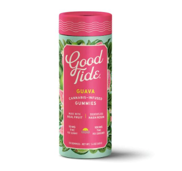 GOOD TIDE GUAVA HASH ROSIN GUMMIES 100MG