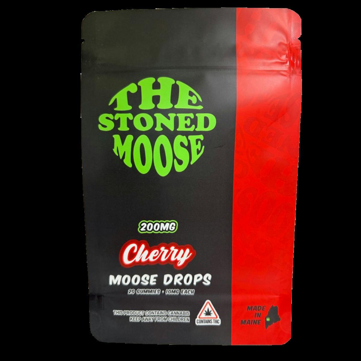 The Stoned Moose - 200MG Moose Drops - Cherry | Gummies | 20pk | 200mg/ea