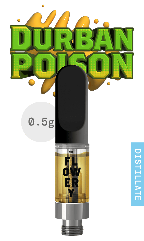 Distillate Cartridge 0.5g - Durban Poison at The Flowery Tampa