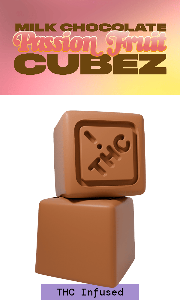 Milk Chocolate Cubez Passionfruit