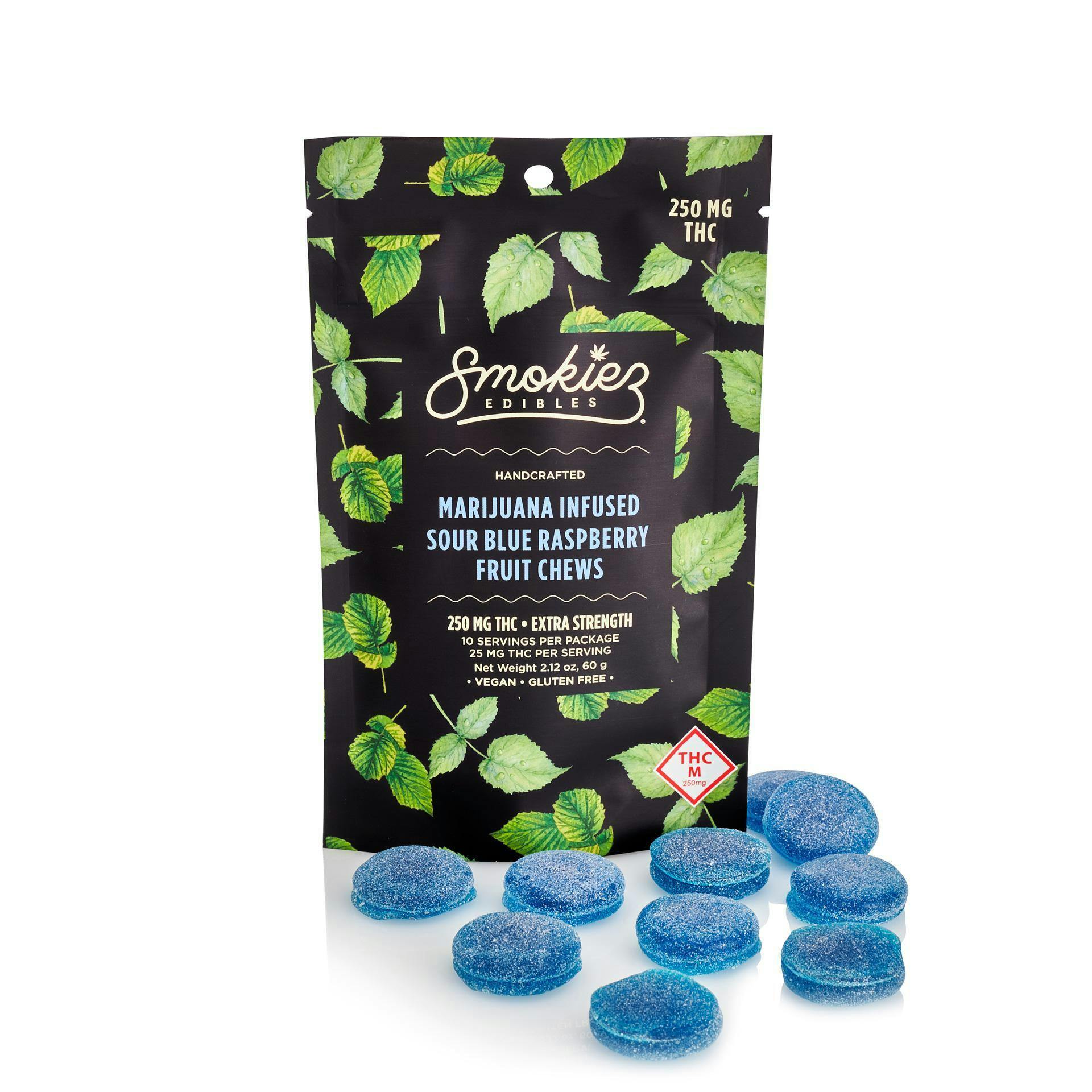 Smokiez - Gummies - Sour Blue Raspberry - Indica - 100mg THC