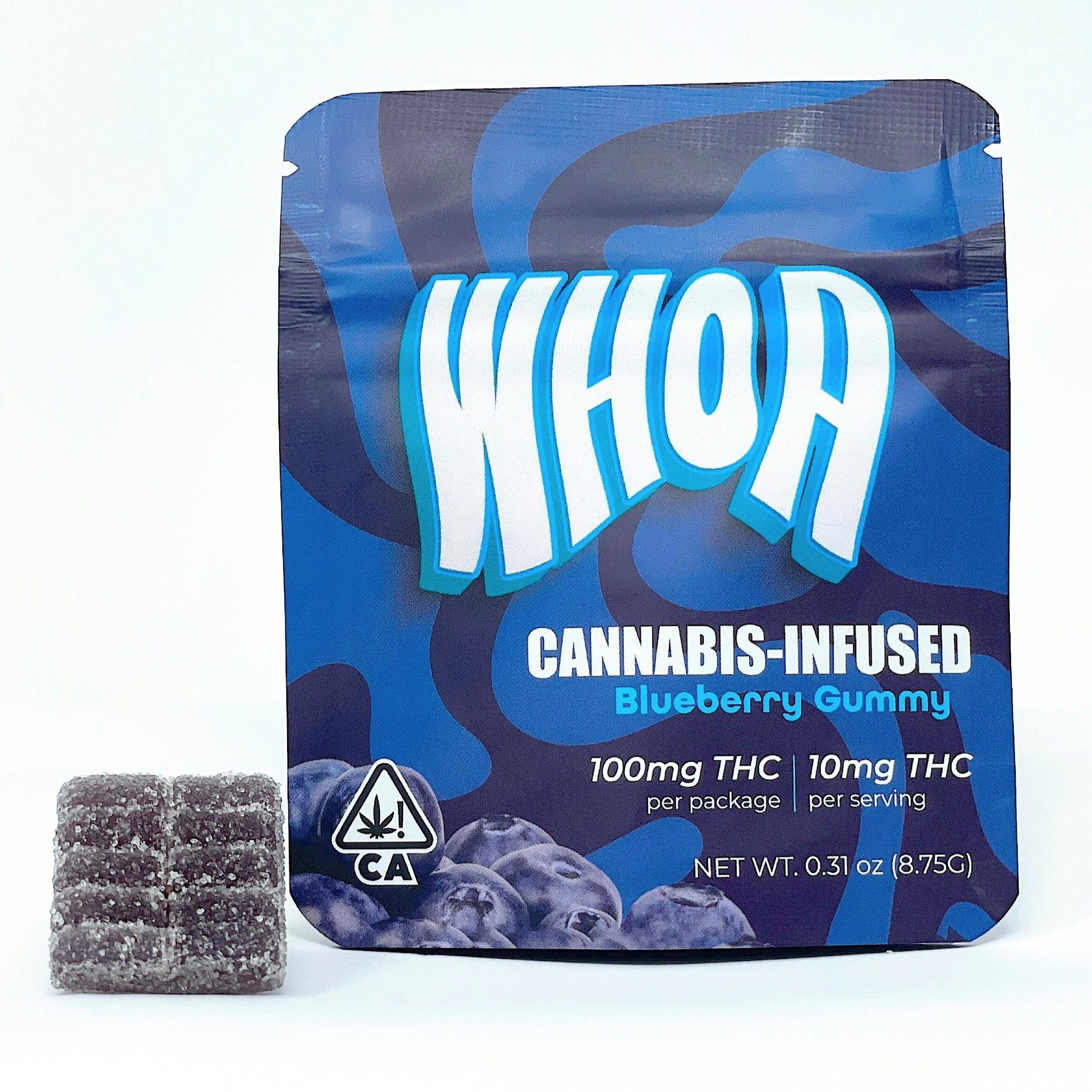 Whoa - Sour: Sour Blue Raspberry Gummy 100MG
