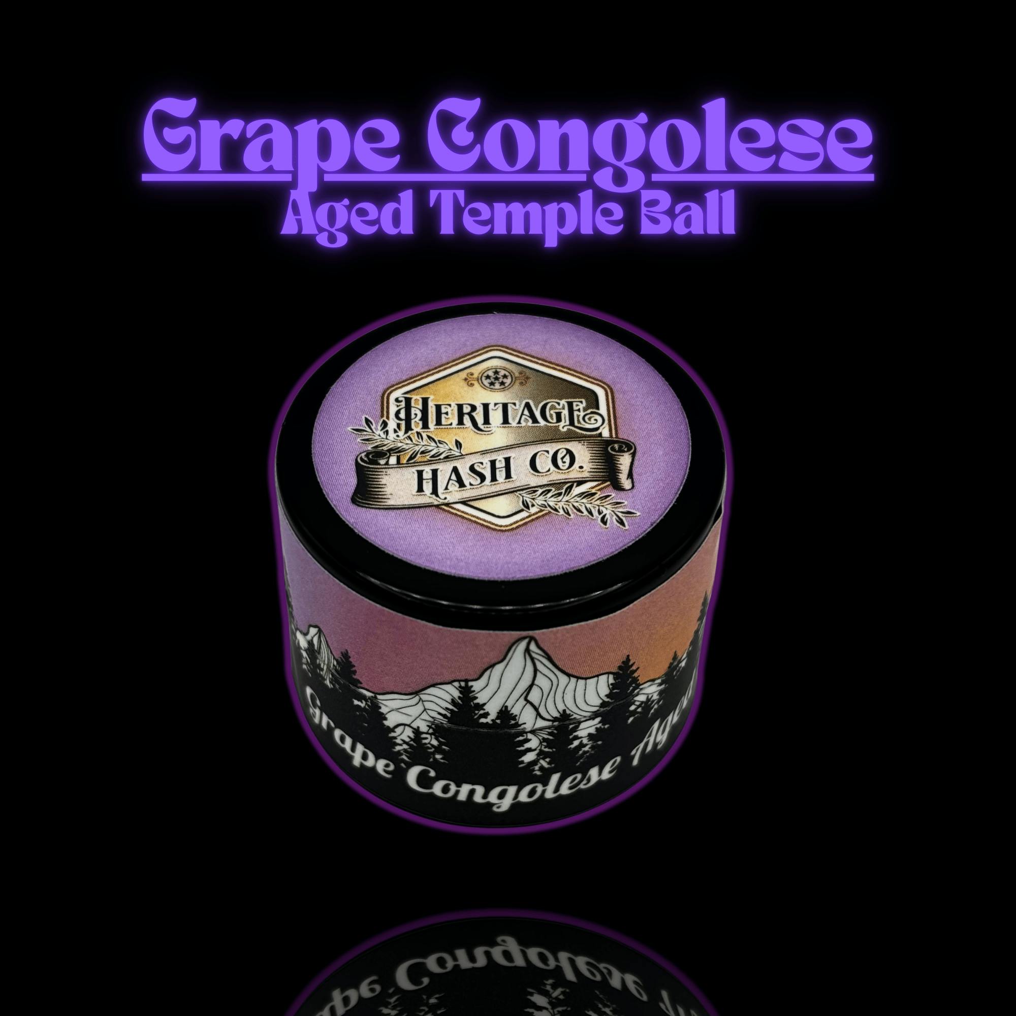 Heritage Hash Co. - Grape Congolese Aged Temple Ball 2G
