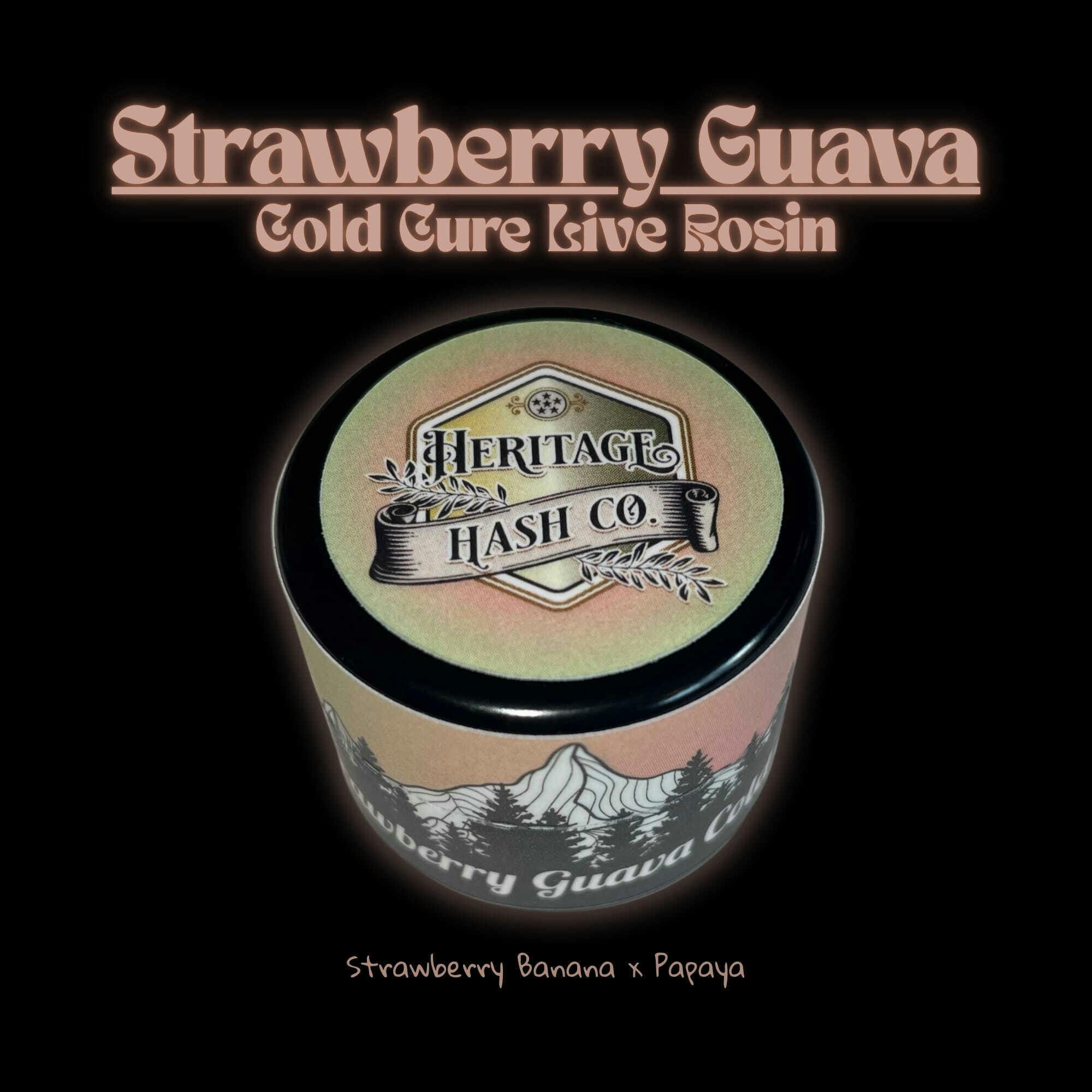 Heritage Hash Co. - SALE! Strawberry Guava Cold Cure Live Rosin 1g