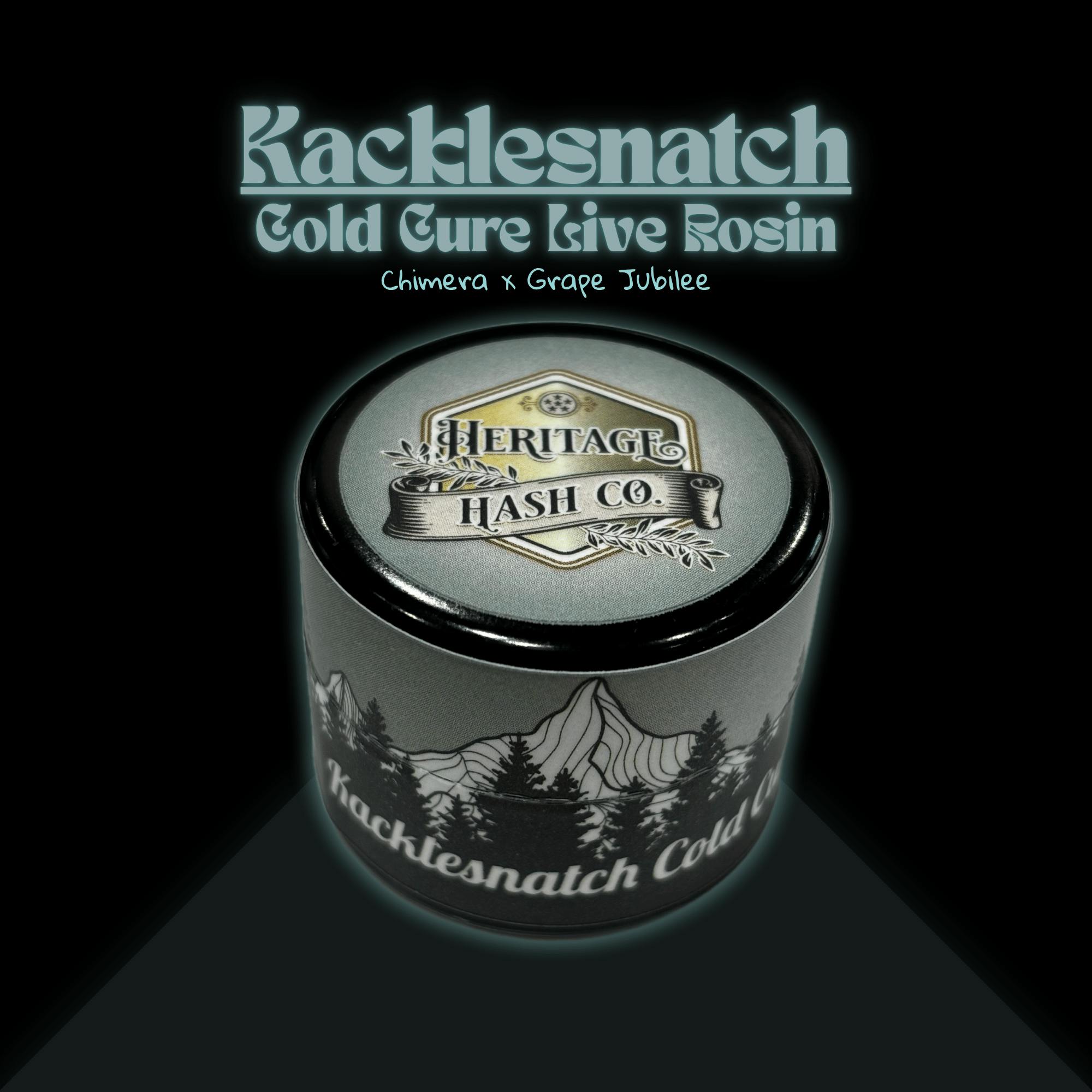 Heritage Hash Co. - Kacklesnatch Cold Cure Live Rosin 1G