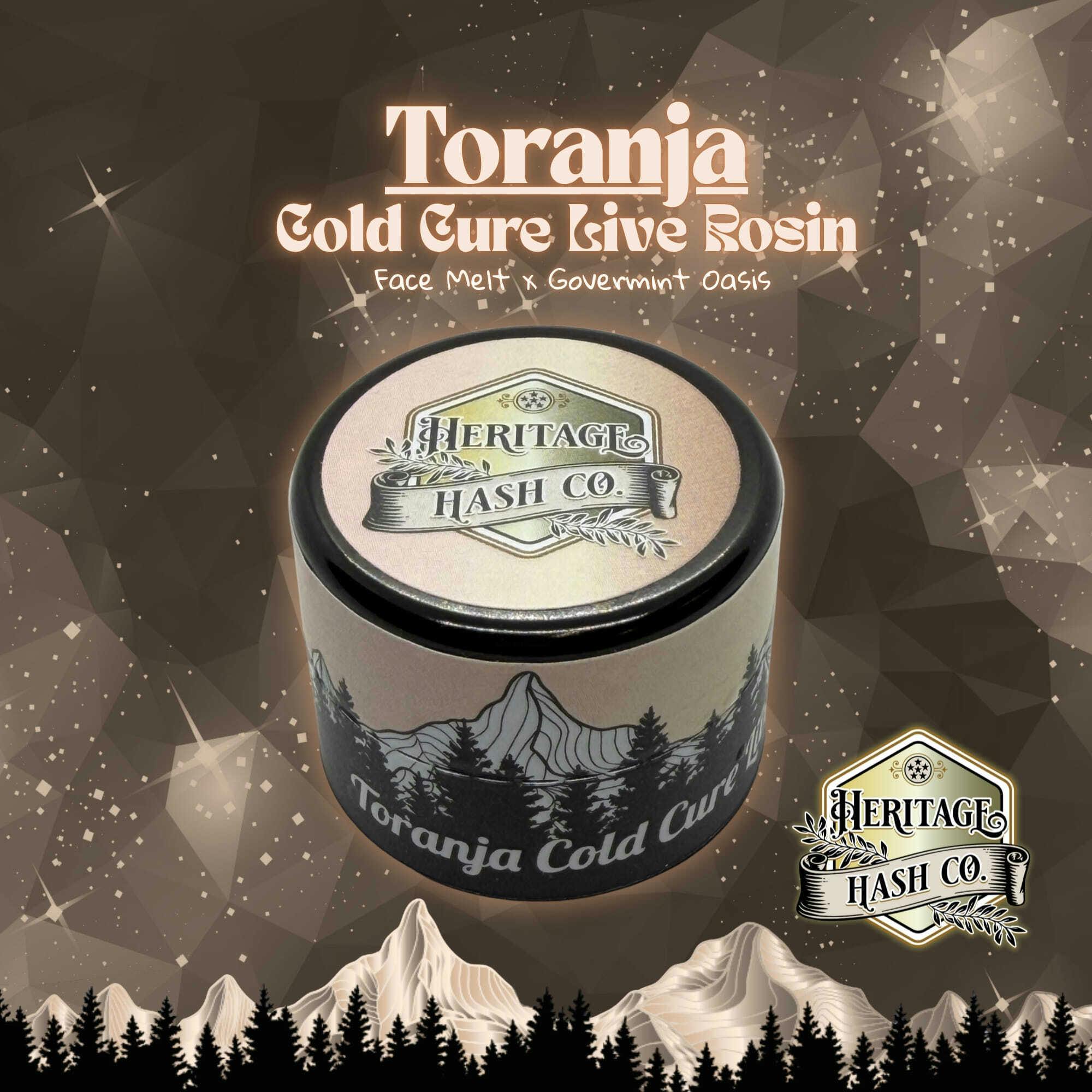 Heritage Hash Co. - NEW! Toranja Cold Cure Live Rosin 1G