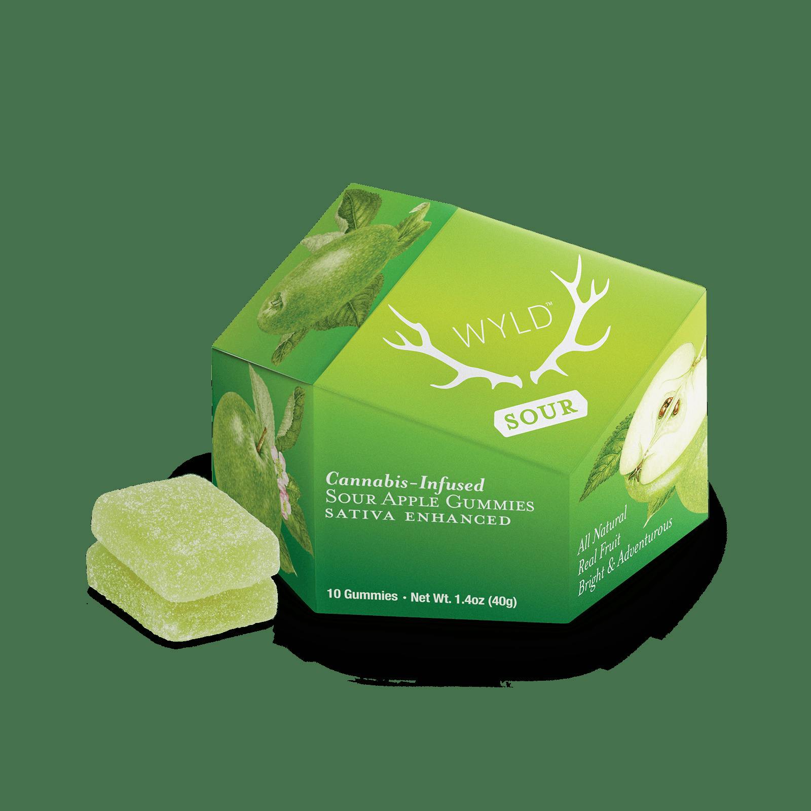 Wyld Sour Apple 10pk 10mg Gummies