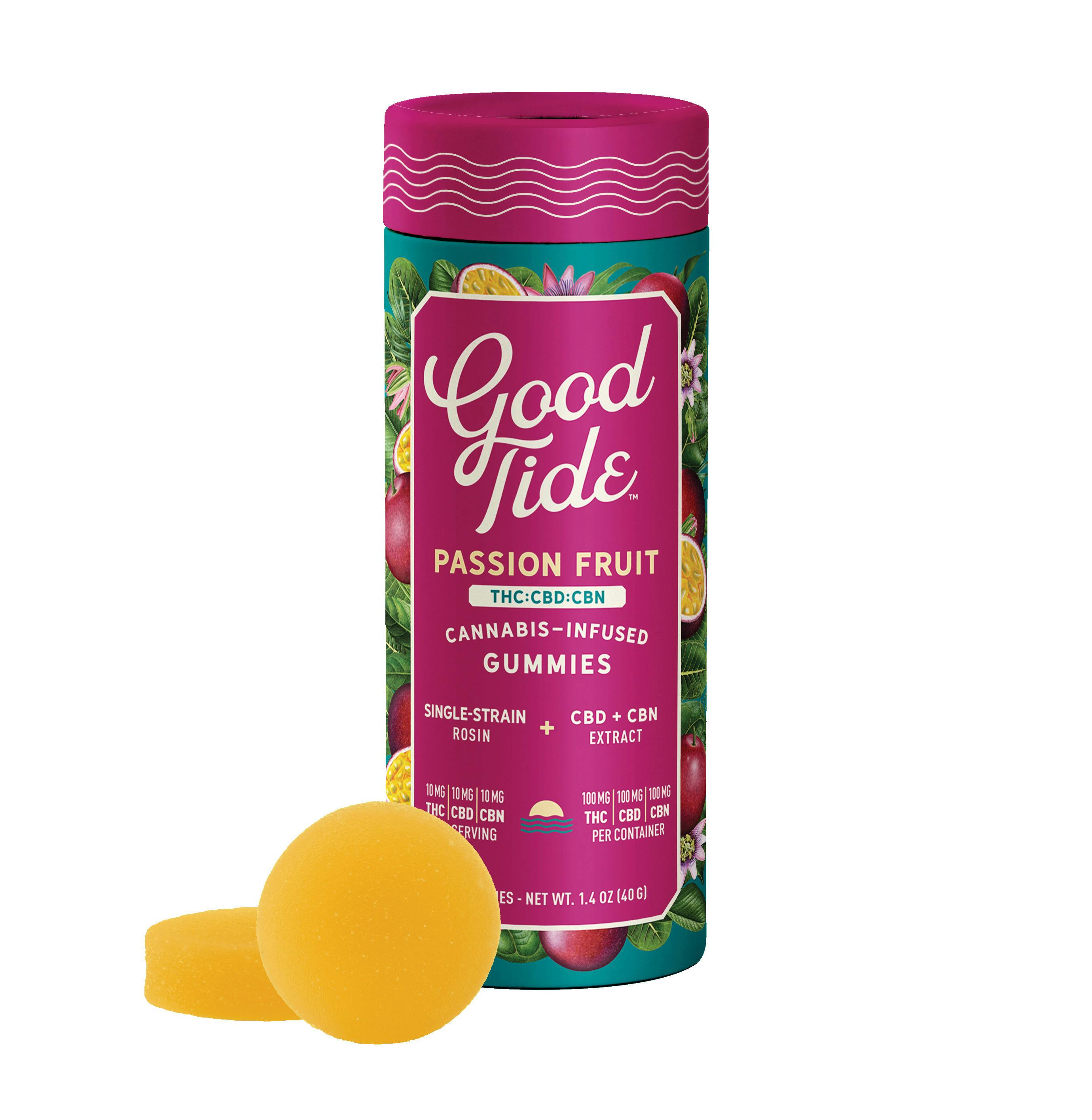 Good Tide Passionfruit Sleep 1:1:1 THC:CBD:CBN 10pk 10mg Gummies