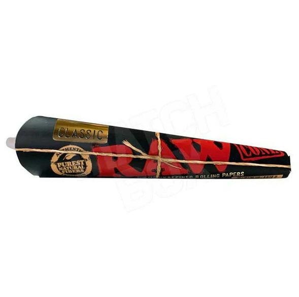 RAW Black Classic Pre-rolled Cones 1" 1/4 (6pk)