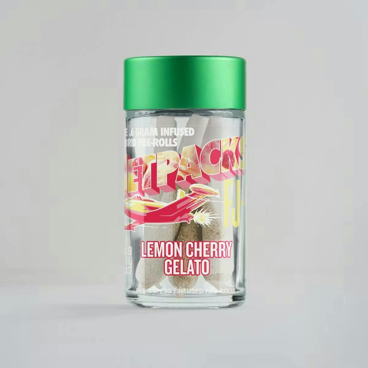Jetpacks FJ-3 Lemon Cherry Gelato 5pk 0.6g Infused Prerolls