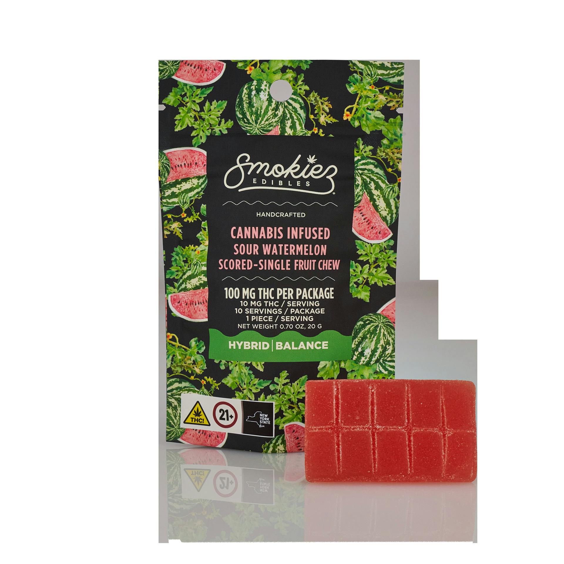 Smokiez Sour Watermelon 1pk 100mg Gummies