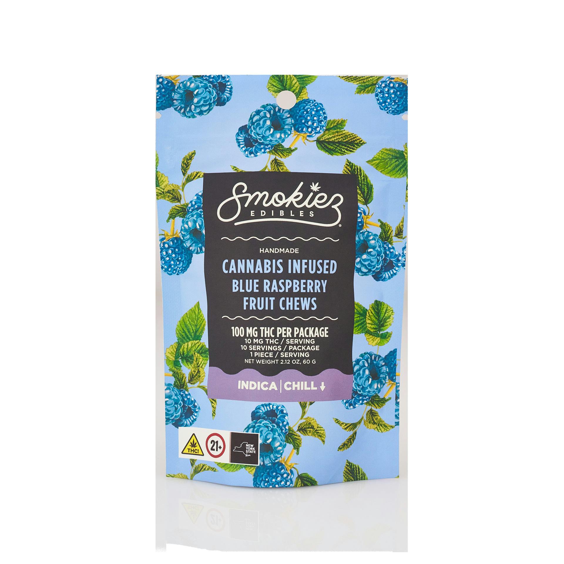 Smokiez Blue Raspberry 10pk 10mg Gummies