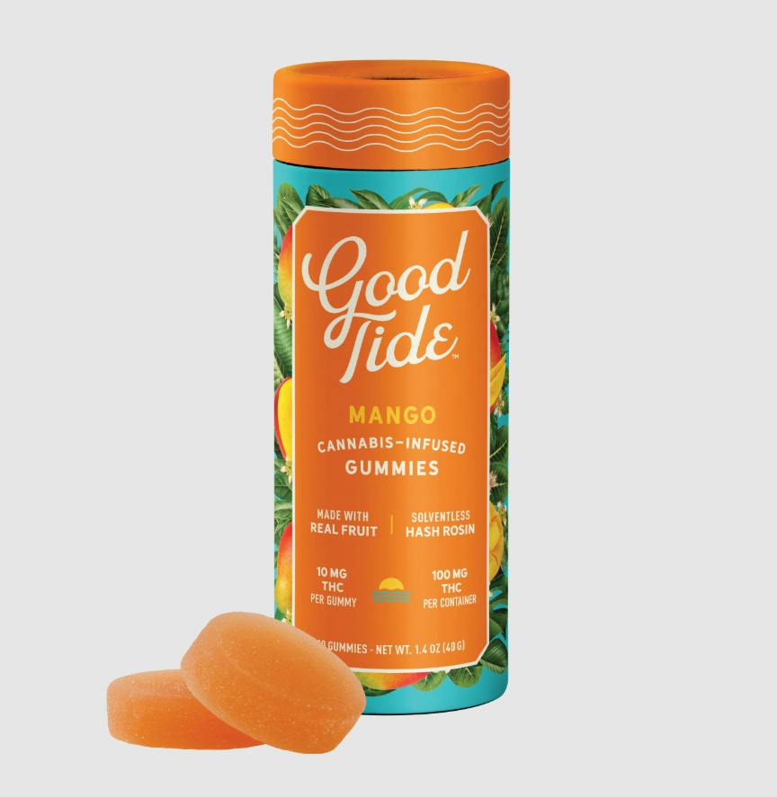 Good Tide Mango Mellow 10pk 10mg Rosin Gummies