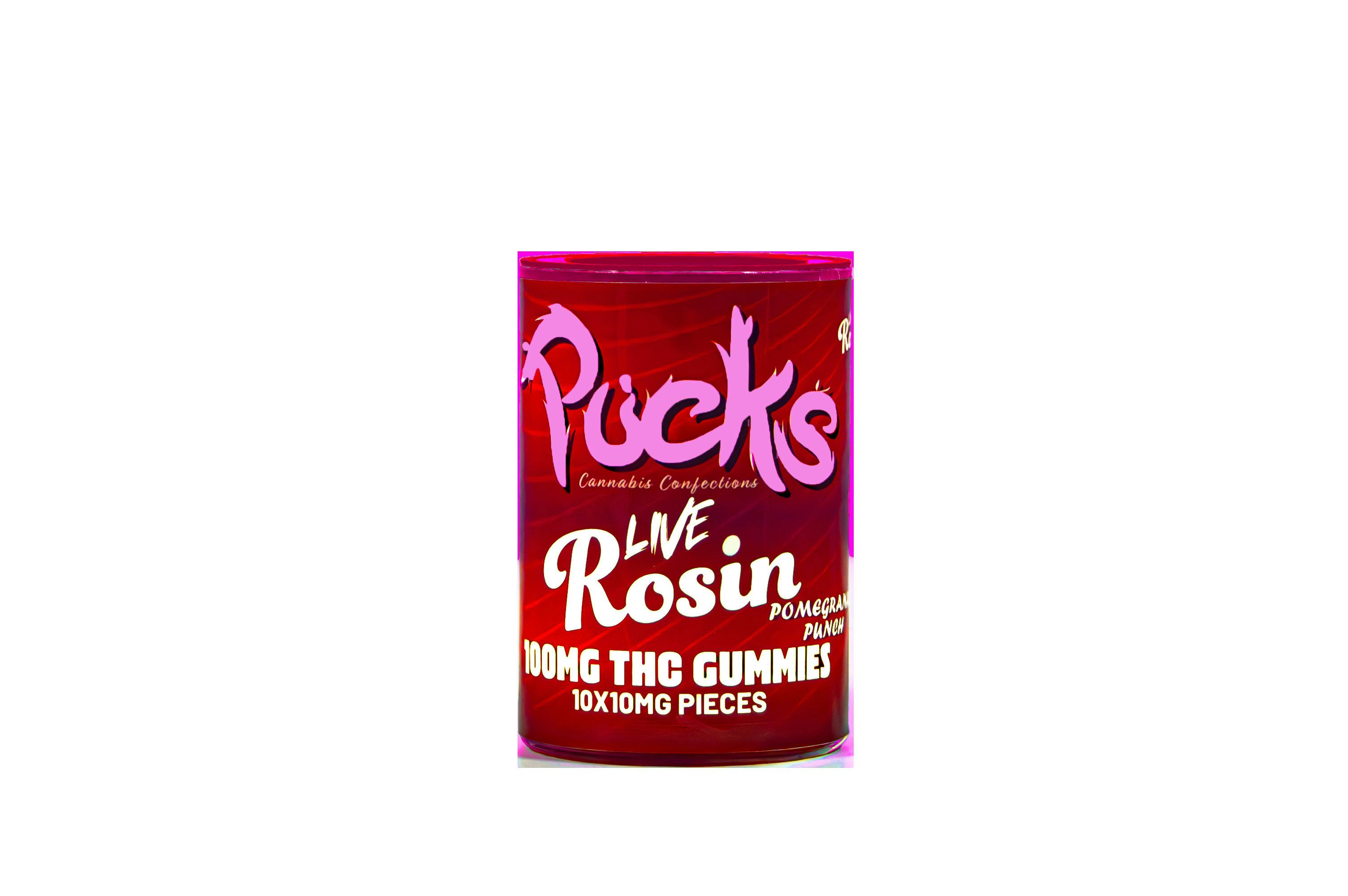 Pucks LR Gummies 100mg - Pomegranate Punch