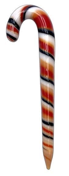 GLASS DAB TOOL - COLORED CANDY CANE (GD-34)