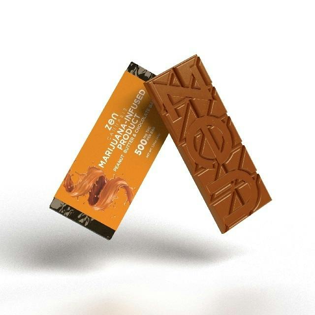 500MG PEANUT BUTTER AND CHOCOLATE BAR