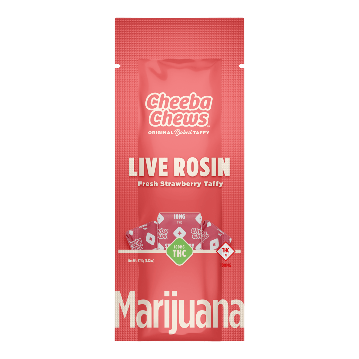 100MG STRAWBERRY LIVE ROSIN TAFFY