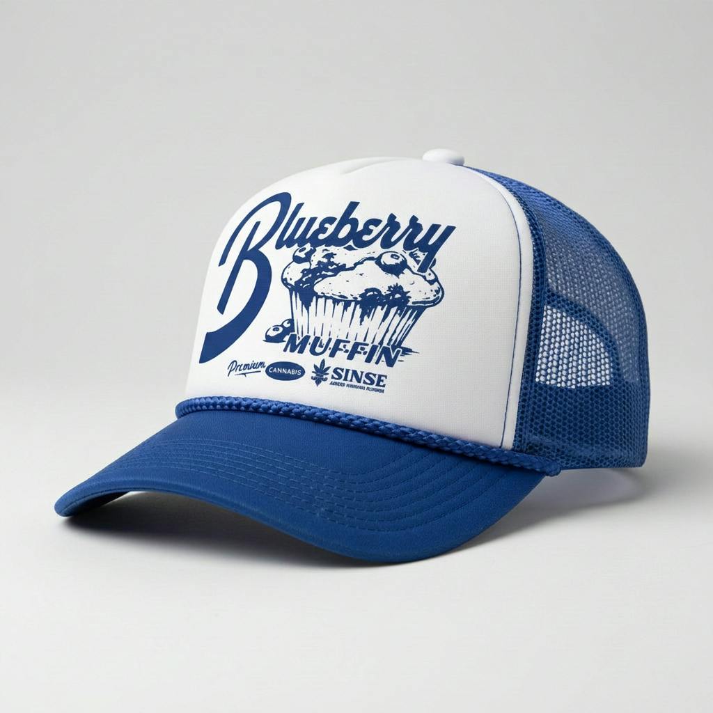 BLUEBERRY MUFFIN TRUCKER HAT