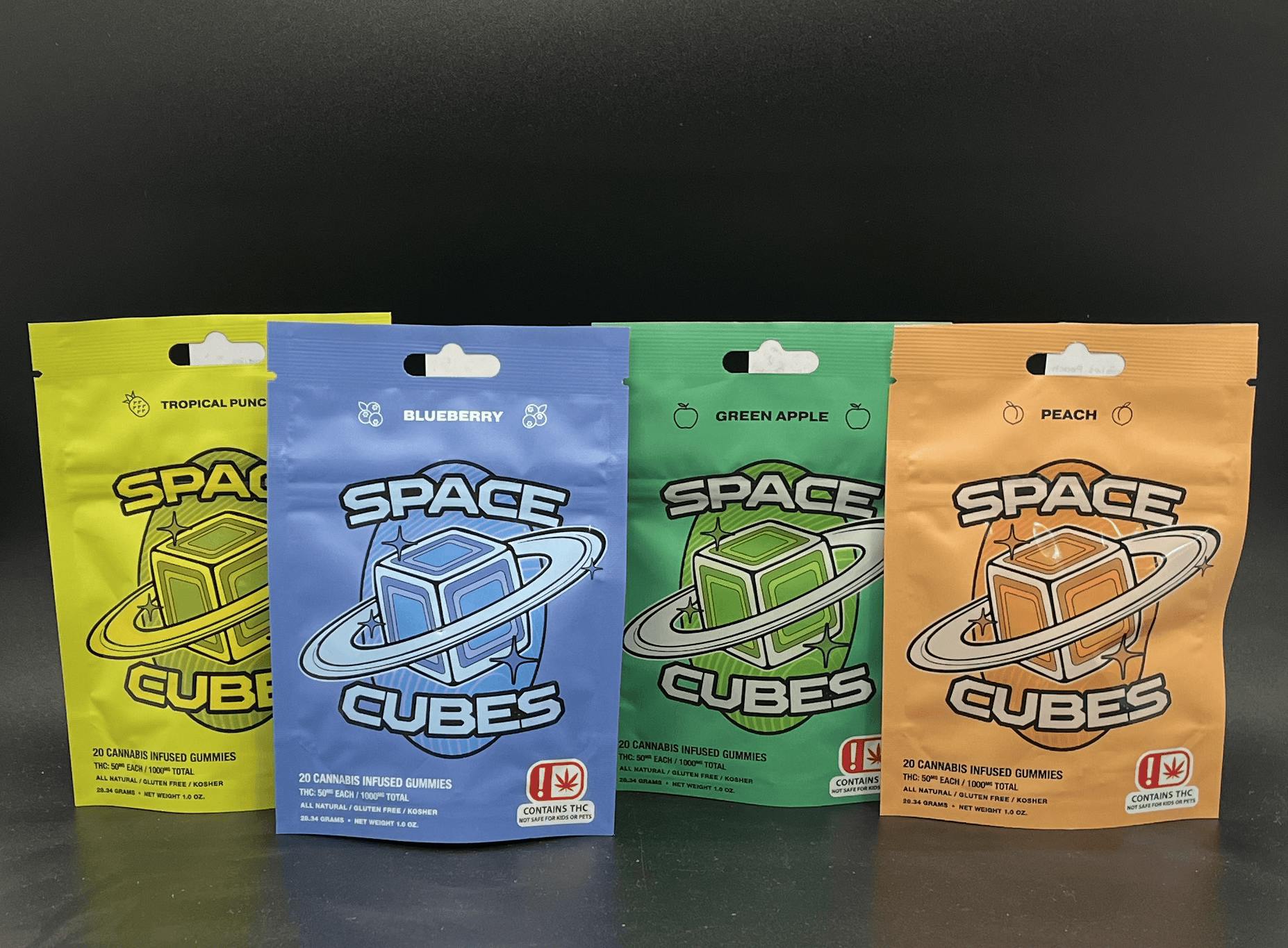 Space Cubes 1000mg Gummies Grape ($12 OTD)