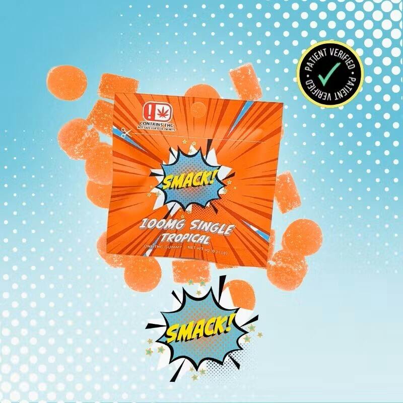 Smack! | Tropical Single Gummy | 100mg