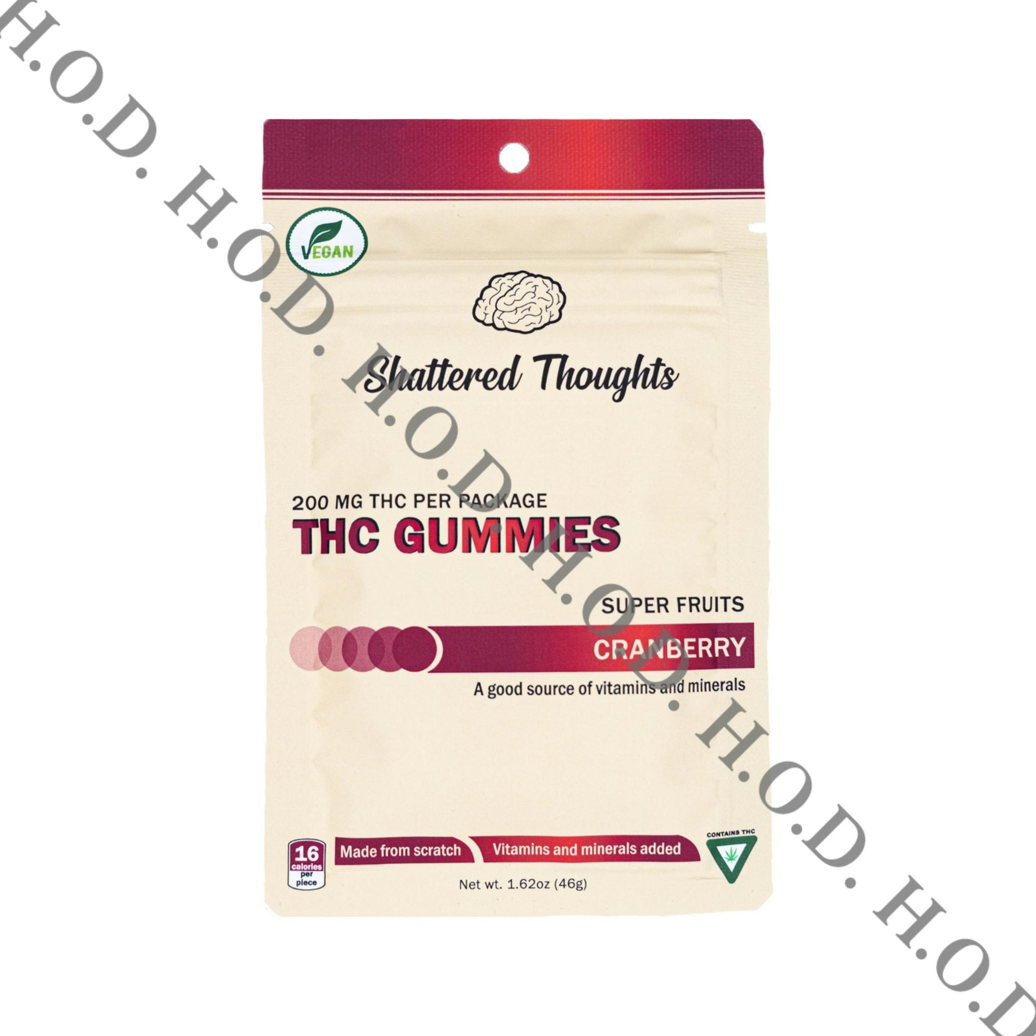Shattered Thoughts Cranberry Vegan Gummies