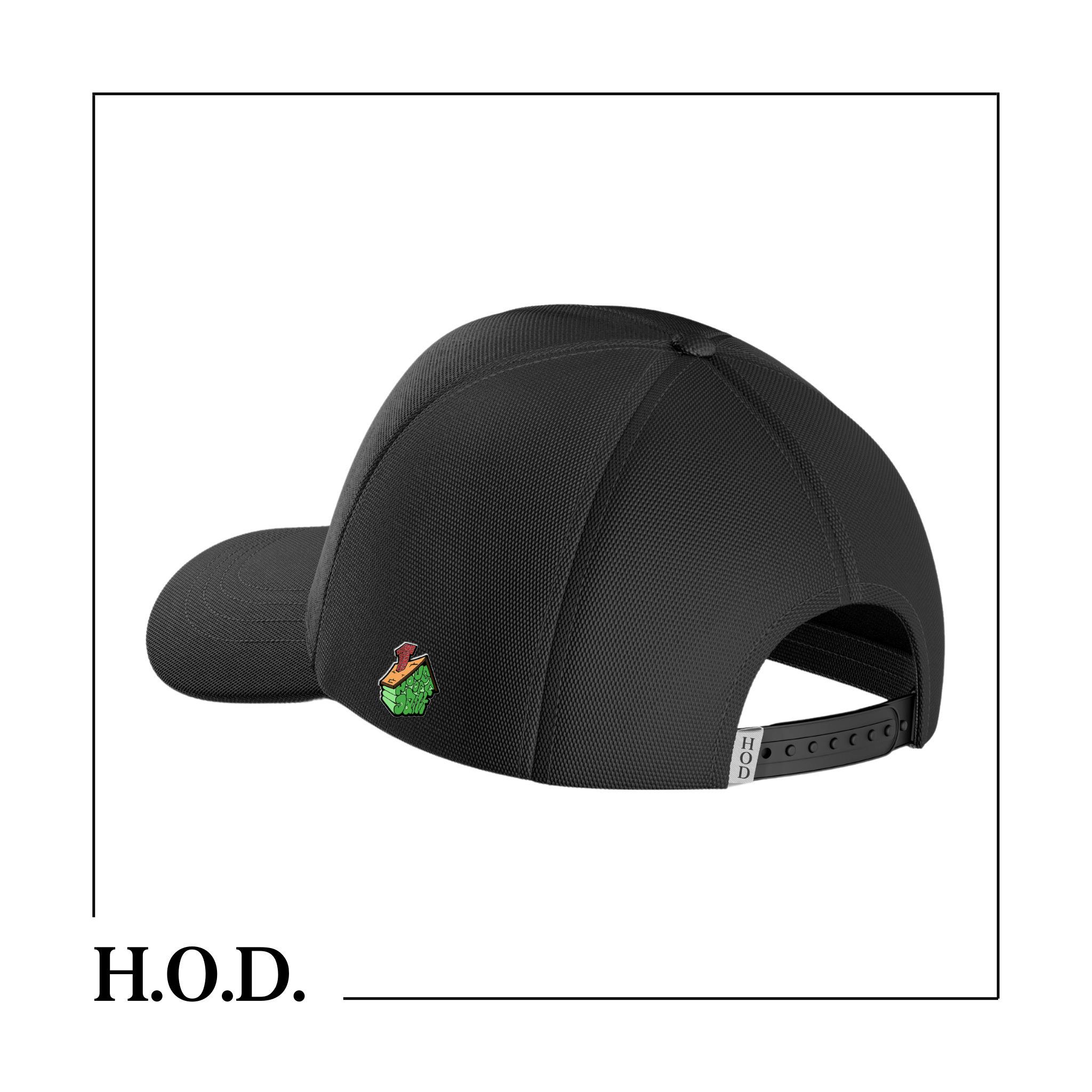 H.O.D. Icon & House Black Curved Snapback Hat