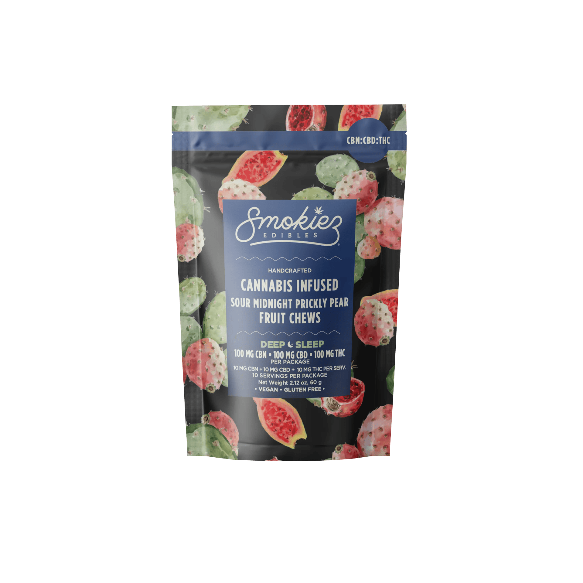 Smokiez | 100mg Fruit Chews | REC - Deep Sleep | Sour Prickly Pear (I)