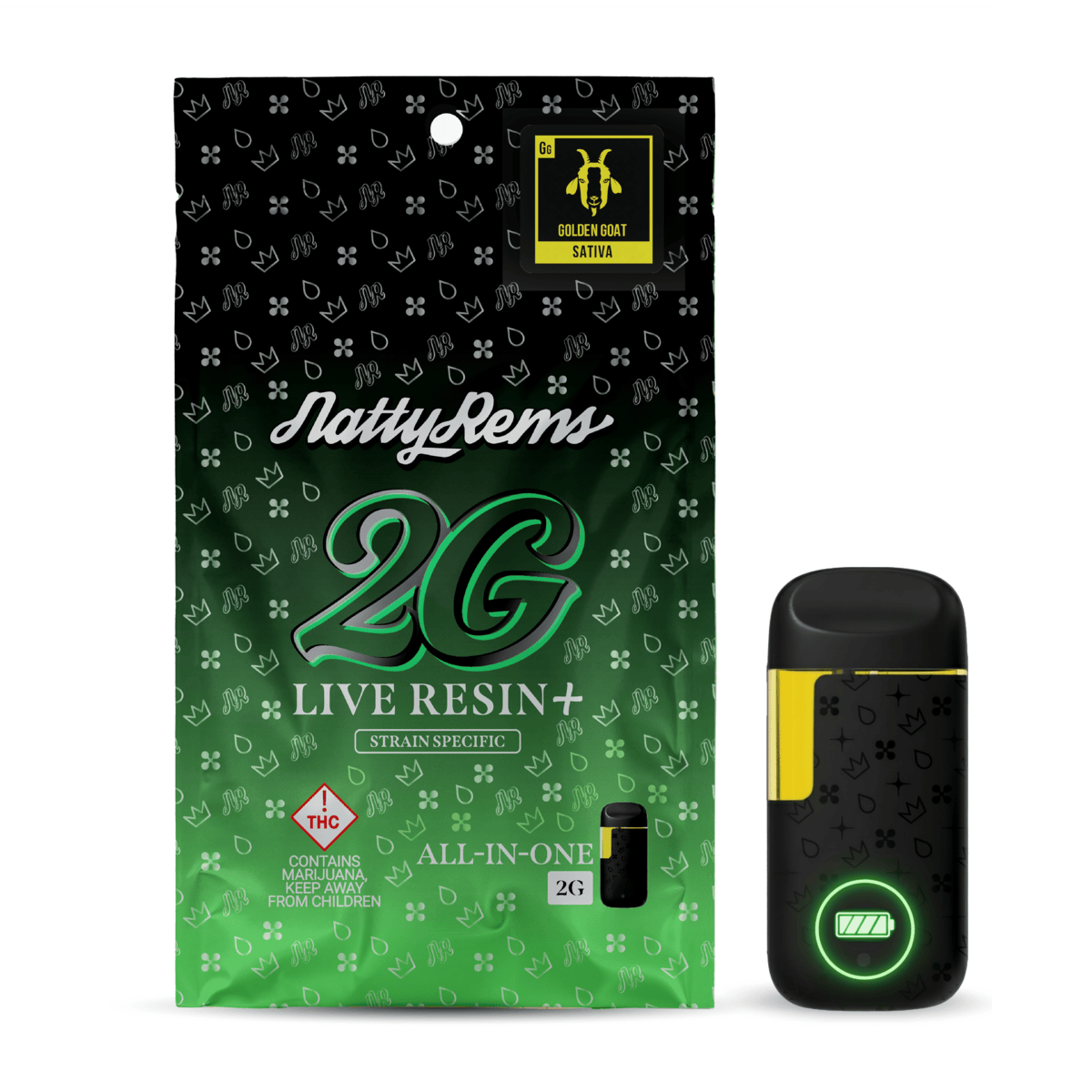 Natty Rems | 2g Live Resin Disposable | REC - Cherry Diesel (S)