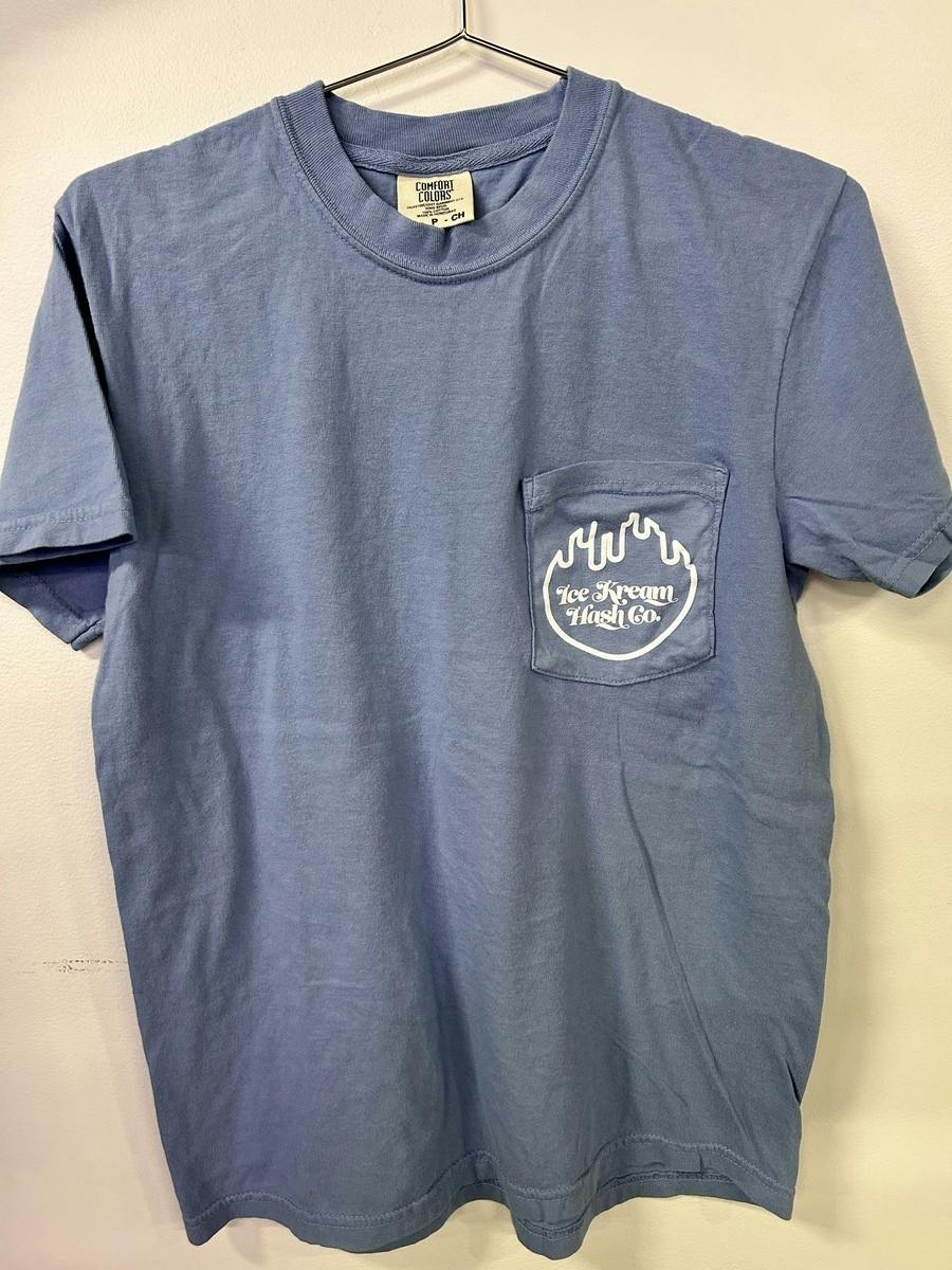 Hash Blue Pocket Logo Tee