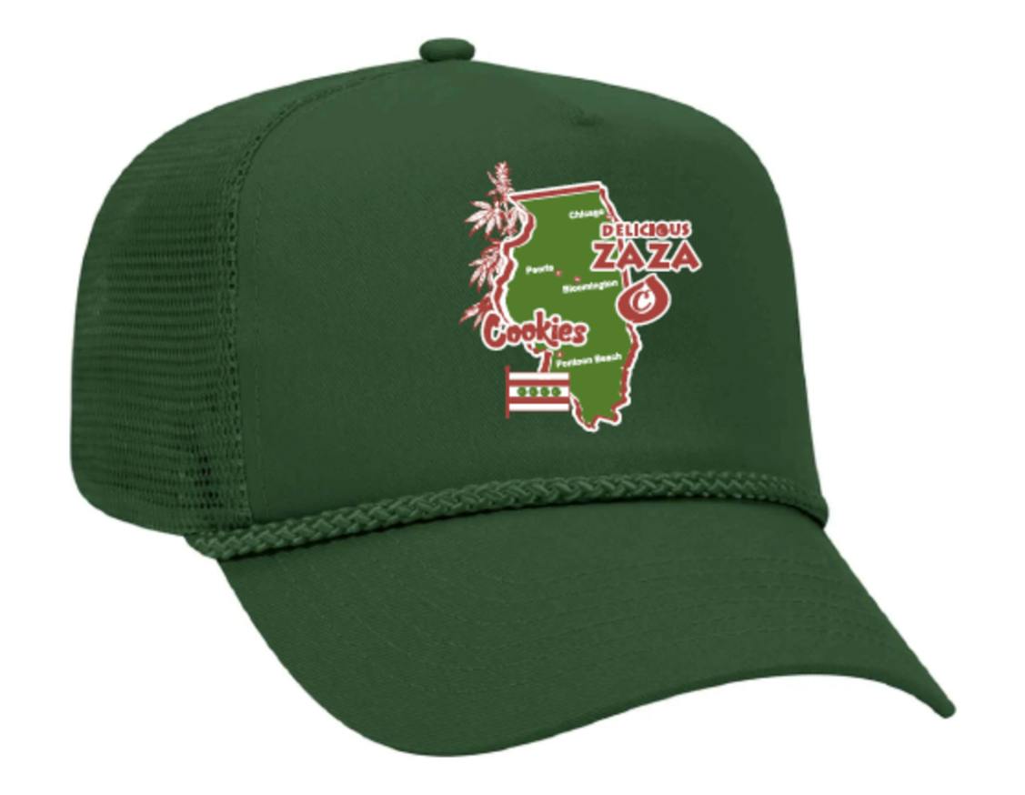 DELICIOUS ZAZA TRUCKER HAT GRN