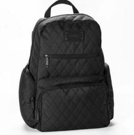 Quilted Nylon Backpack Black