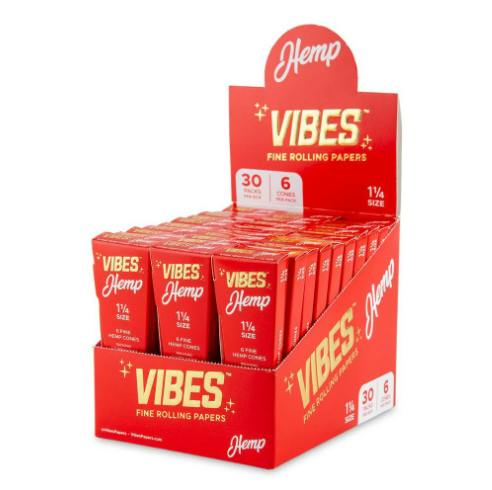 CONES - 1.25" HEMP (RED)